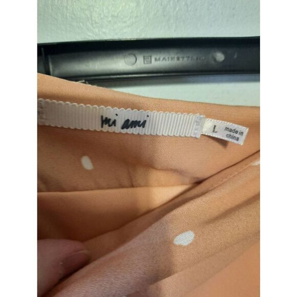 Mi Ami size L Pink White Polka Dot Skirts - Picture 3 of 3